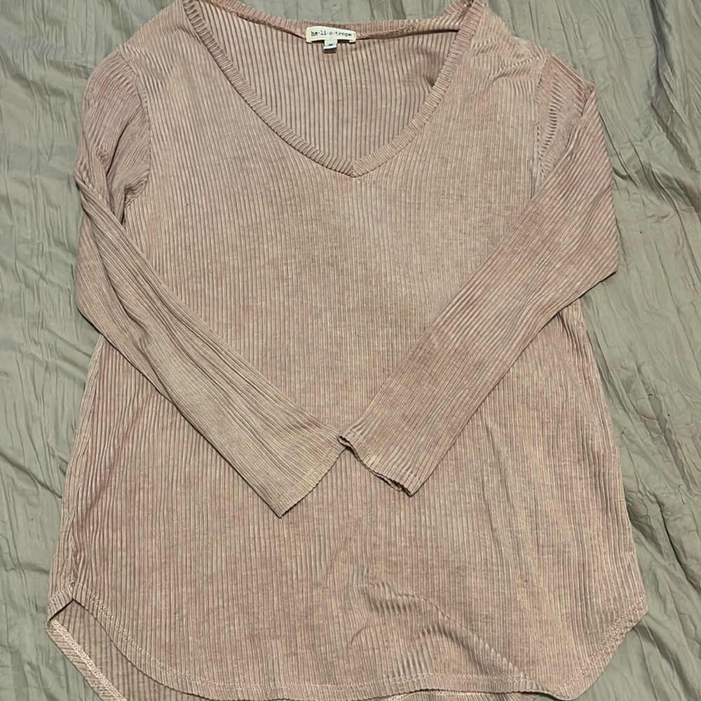 Light pink textured blouse